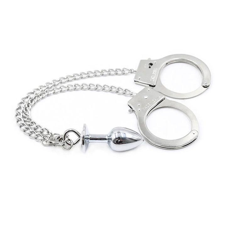 Наручники с цепями и анальной пробкой – Садо-мазо Винница - изображение 1