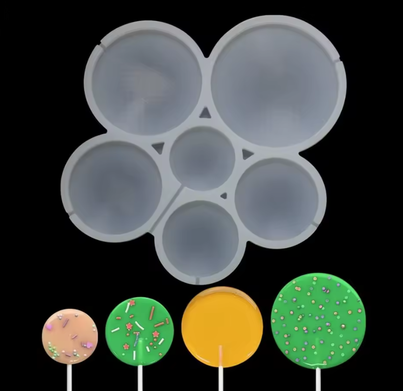 Формочки для леденцов и сладостей  EMPIRE 6 шт, пищевой силикон, в форме круга,  17x15 см Одесса - изображение 1