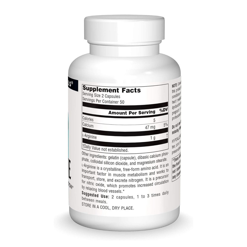 Аргинин Source Naturals L-Arginine 500 mg 50 таб Киев - изображение 2