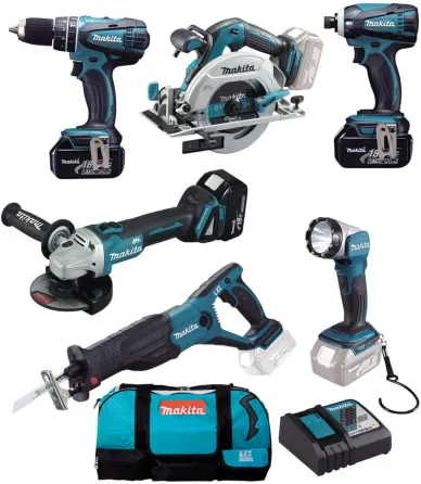 Makita Dlx6076T 18V Lxt (Dhp458 +Dga504 +Djr181 +Dhs680 +Dtd146+3Xbl1850B +Dc18Rc Київ