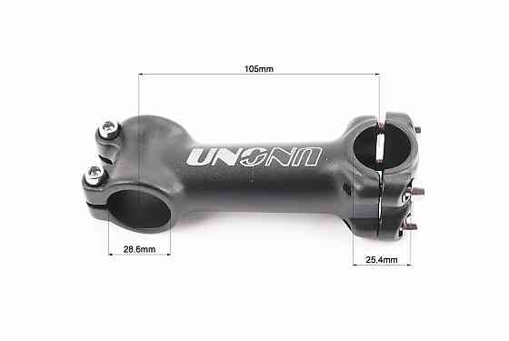 Винос керма MTB 28,6x25,4х105мм, алюмінієвий, чорний AS-601 Київ