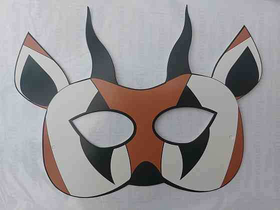 Дитяча маска Газель із картону 19 на 17 см різнобарвний Київ