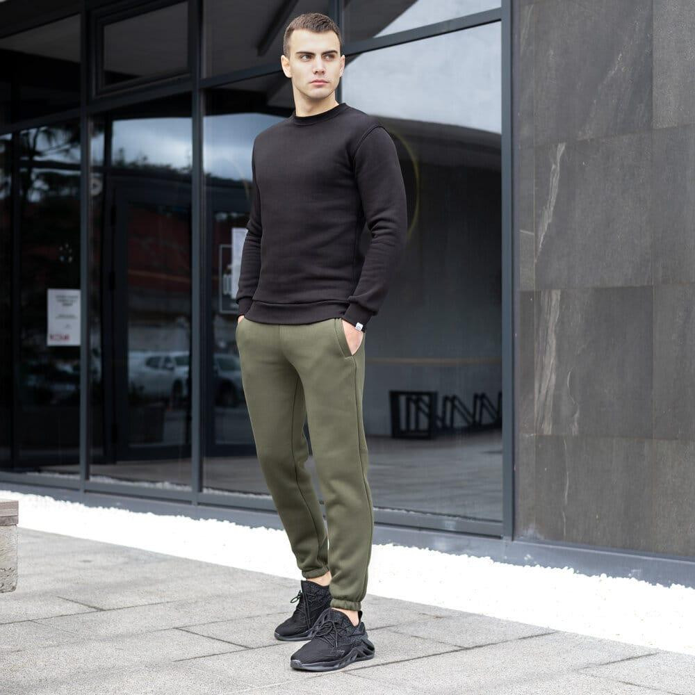 Чоловічі штани джогери з кишенями хакі Pobedov 007 ЗИМА Київ - фото 3