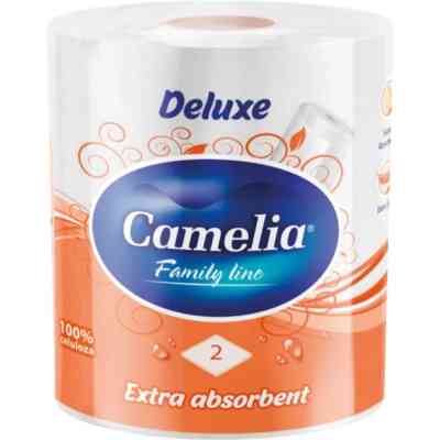 Паперові рушники Camelia Deluxe Білі 2 шари 1 рулон (8606107569994) Вінниця
