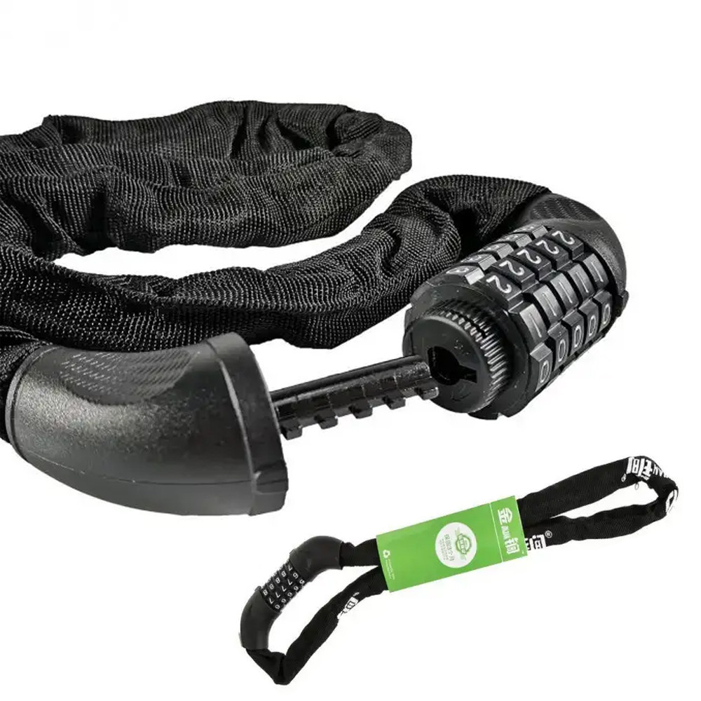 Велозамок сталевий ланцюг з кодовим блокуванням Feel Fit Бровари - фото 1