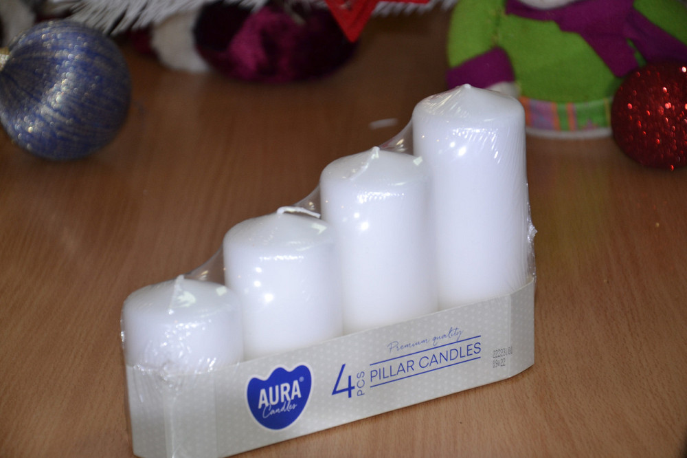 Набір свічок 4 шт. циліндр Bispol AURA Candles Білі (sw50/4-090) Луцьк - фото 6