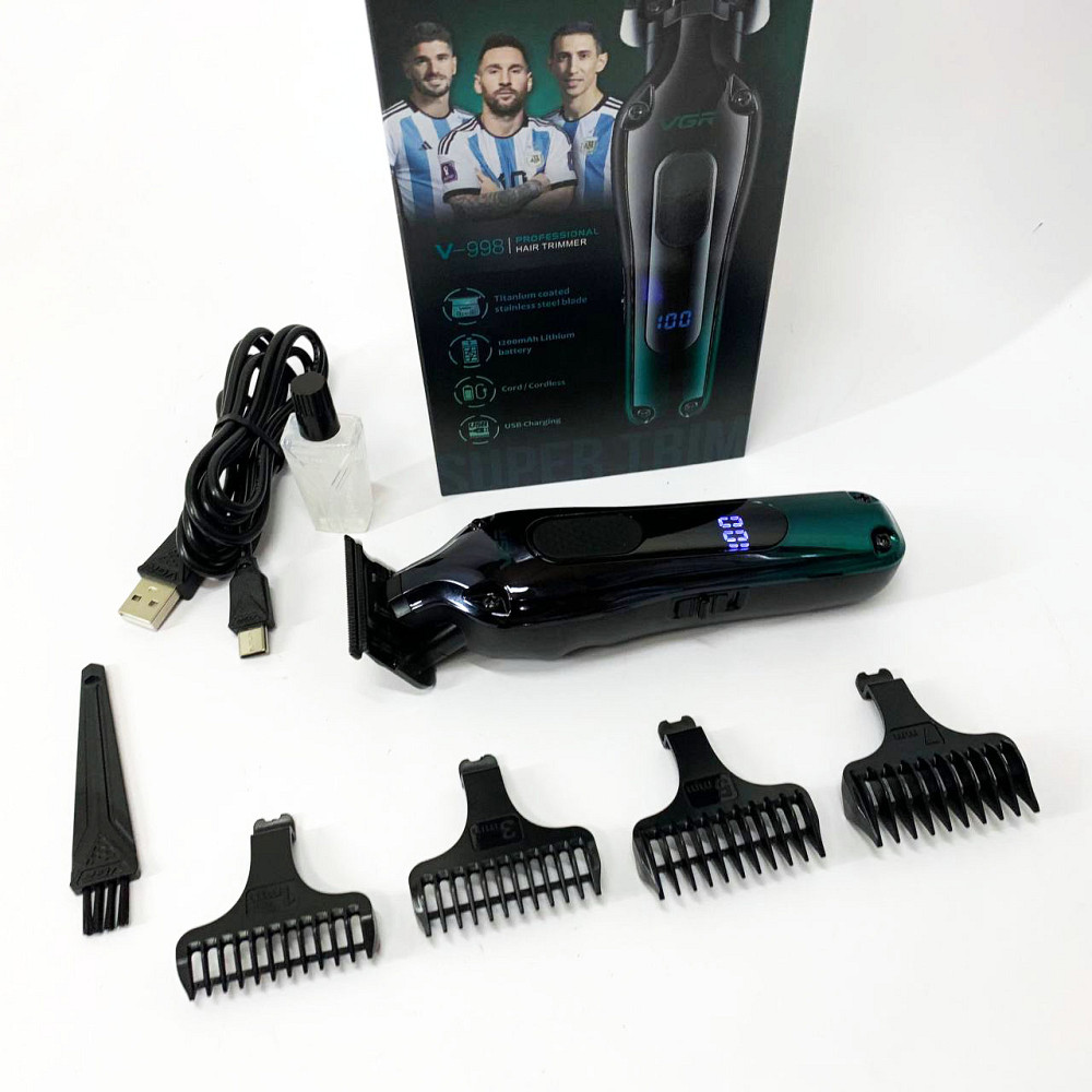 Машинка для стрижки волосся з універсальним живленням VGR V-998, Чоловічий тример для окантовки GJ-86 Івано-Франківськ - фото 10