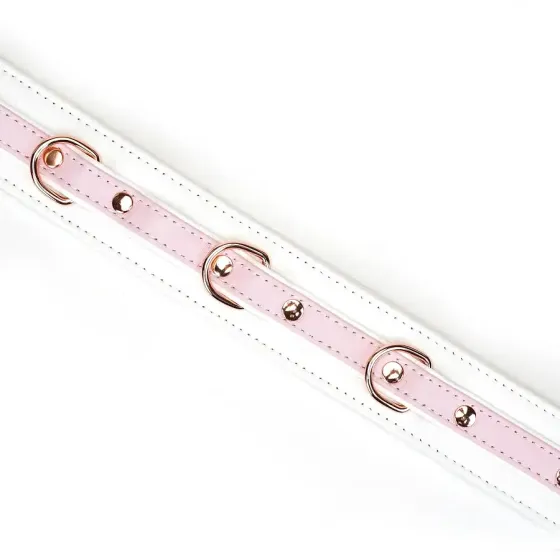 Нашийник з повідцем Liebe Seele White & Pink Fairy Goat Leather Collar Львів