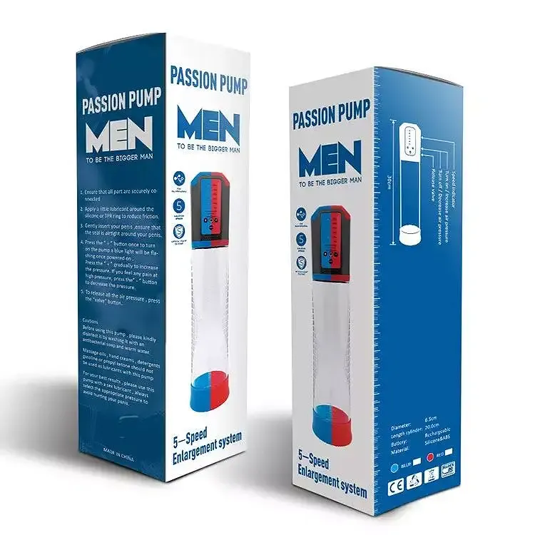 Автоматична вакуумна помпа Men Powerup Passion Enlargement system Red, перезаряджувана, 5 режимів Львів - фото 3