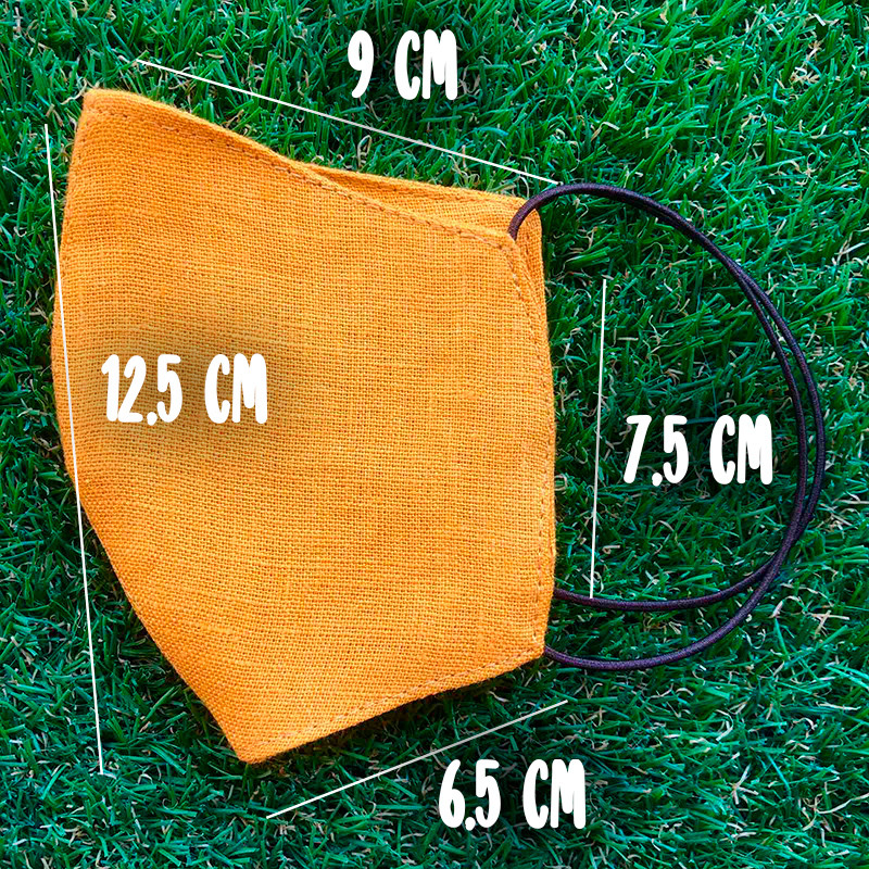 Маска защитная многоразовая из 100% ЛЬНА Размер M (Горчица) Сумы - изображение 3