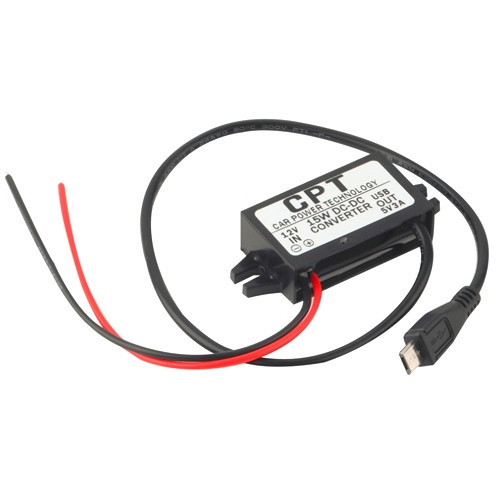 Перетворювач напруги 12В-5В 3А MicroUSB, прихована проводка авто Вінниця - фото 1