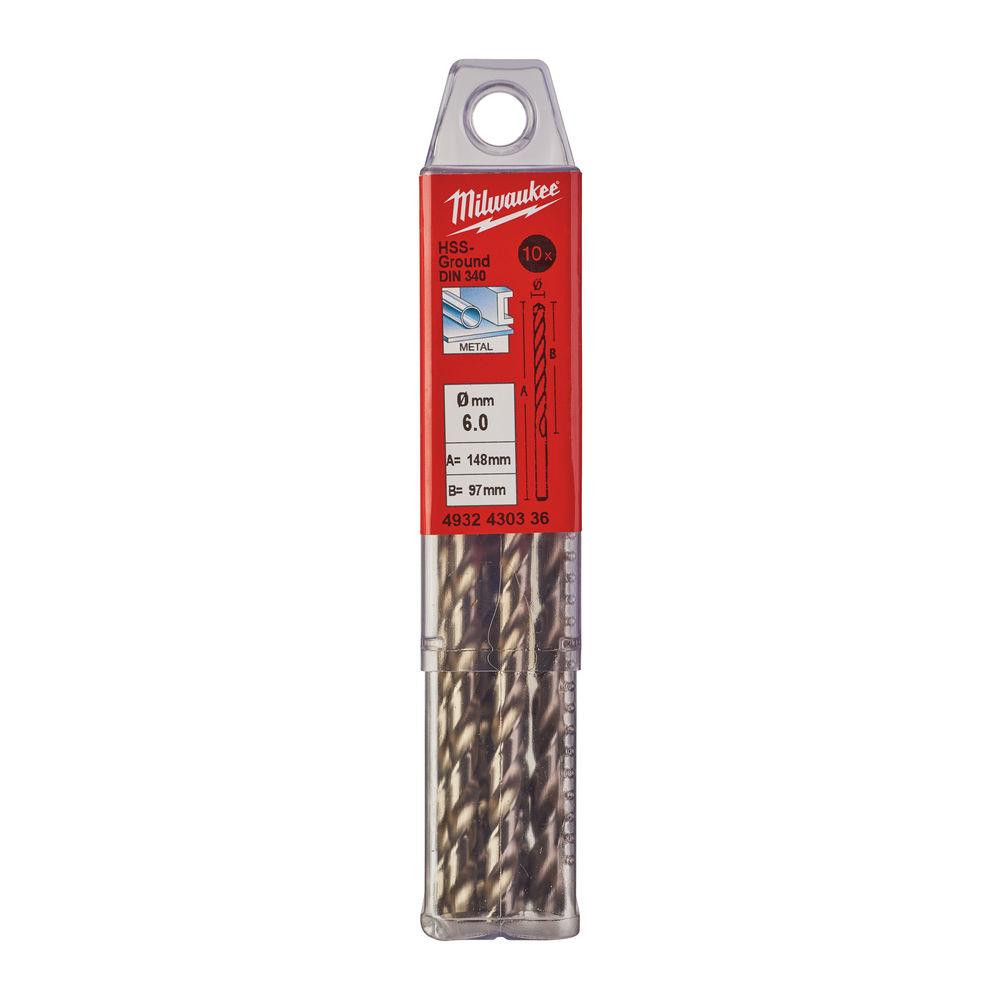 Свердло по металу HSS-G MILWAUKEE DIN340, діаметр6,0 х 139мм, (10шт) Одесса - изображение 1