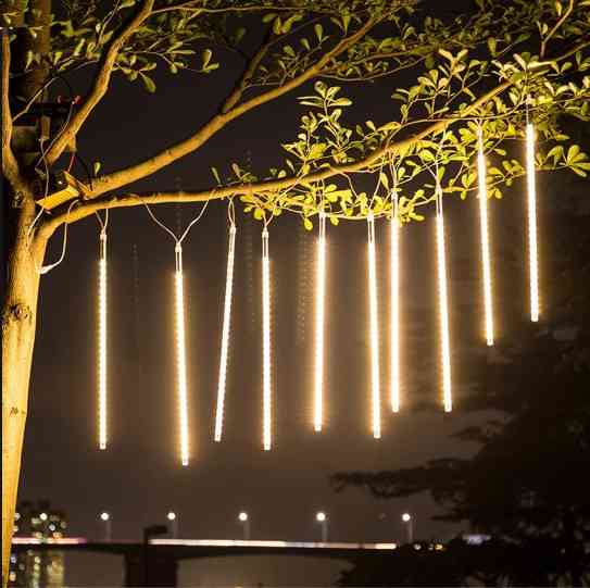 Гірлянда світлодіодні бурульки 8 шт. 50 см (прозорий шнур) Золотий Київ