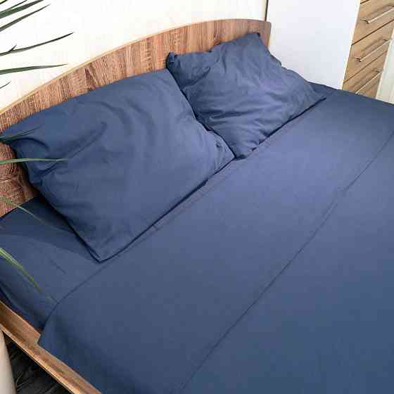 Підковдра 180x215 Поплін GM Textile 120 г/м2 Бавовна (Глибоко-синій) Суми