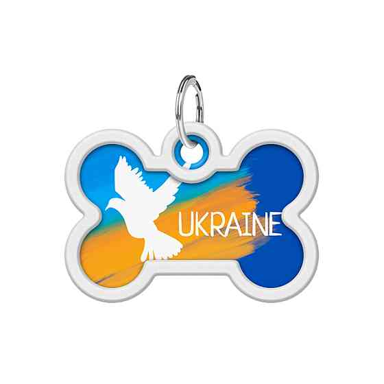 Адресник для собак и кошек металлический WAUDOG Smart ID с QR паспортом, рисунок 