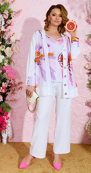 Нарядный брючный костюм тройка (52) Киев - изображение 1