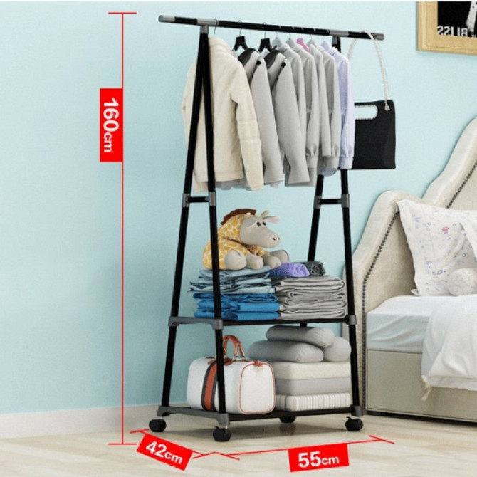 Підлогова вішалка для одягу The New Coat Rack, витримує до 20 кг, міцне залізо,160 х 55 х 42 см Київ - фото 3