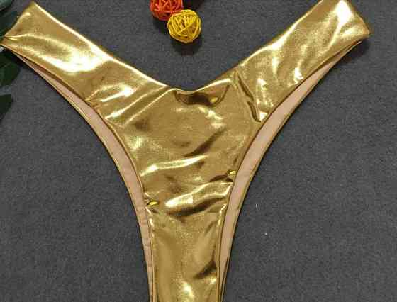 Женский раздельный купальник бразилиана S золотистый Киев