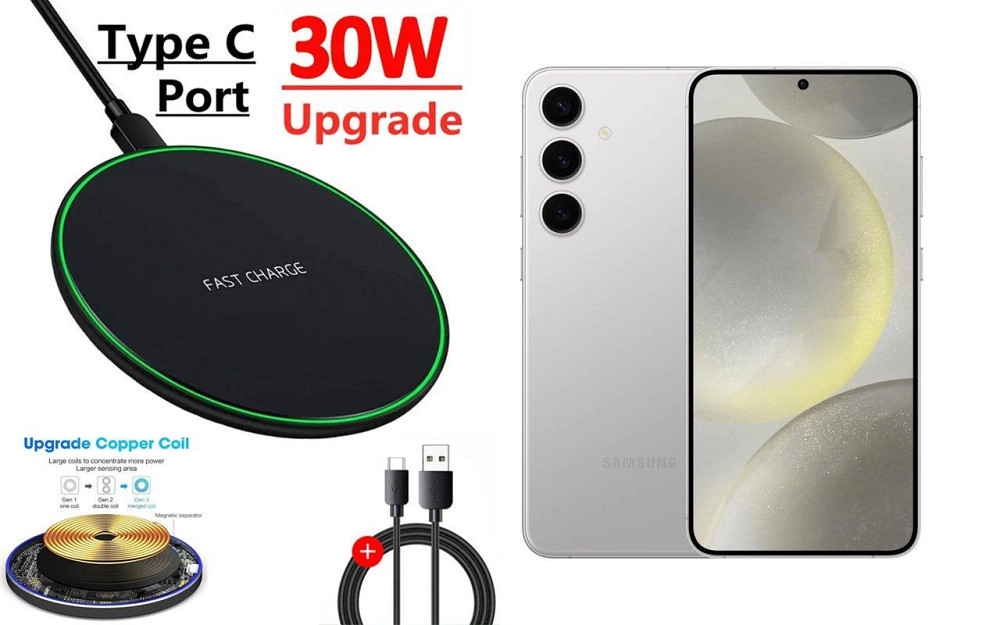 Бездротовий зарядний пристрій Copper до 30W для OnePlus 13, USB-C, LED Київ - фото 1