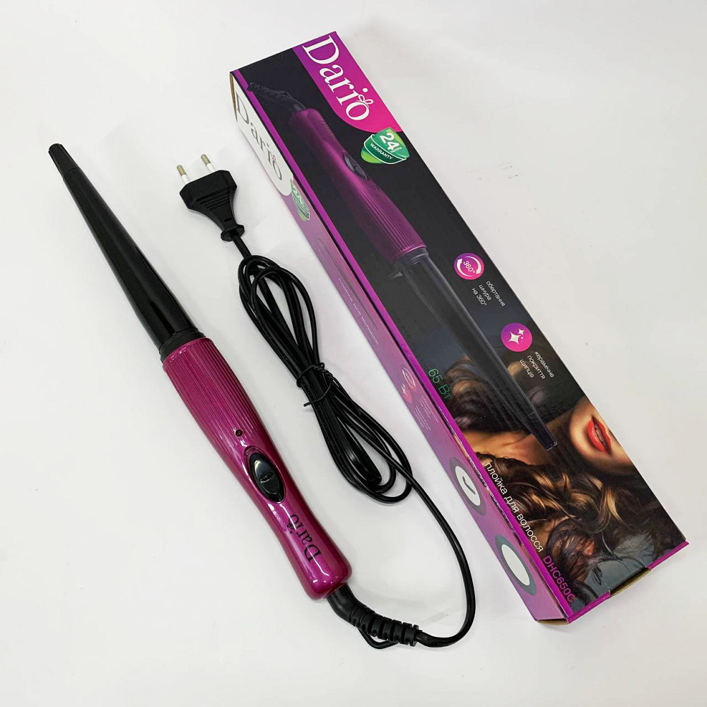 Плойка для локонів і утяжки волосся Dario DHC650C, Конусна плойка для завивки та укладання NB-15 Івано-Франківськ - фото 7