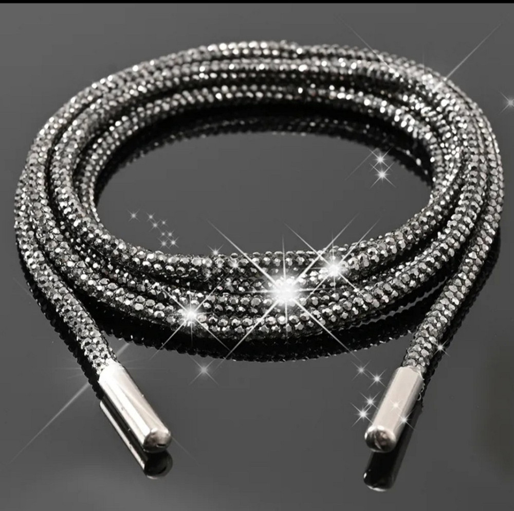 Шнурки зі стразами 2 шт Сміла - фото 6