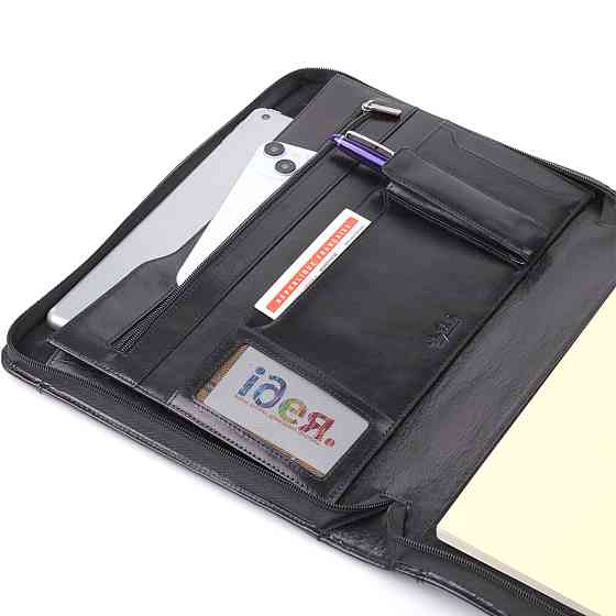 Оригинальная папка с блокнотом из гладкой натуральной кожи Tony Perotti 20850_1 (1278L nero) Черный Киев