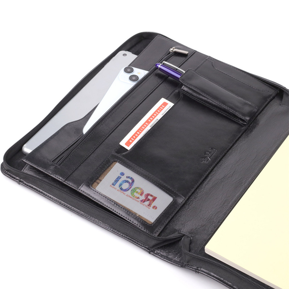 Оригинальная папка с блокнотом из гладкой натуральной кожи Tony Perotti 20850_1 (1278L nero) Черный Киев - изображение 4