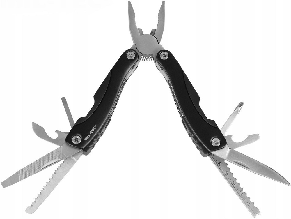 Багатофункціональний Складаний Ніж - Мультитул 9в1 з чохлом Mil-Tec від Sturm "Kombi Tool" (15402002) Black Нововолинськ - фото 2