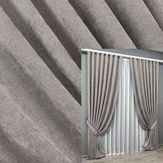 Комплект готових штор VR-Textil Шеніл преміум VELMIRA Rich № 1925ш Світло-сірий 200х290 см 2 шт (32-347) Київ