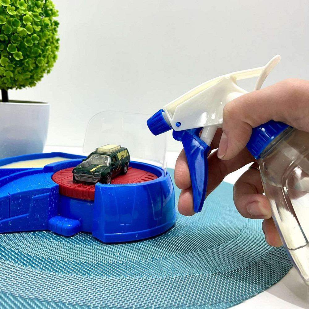 Автомийка 2 металопластикові машинки рухливі елементи, що змінюють колір пульверизатор піпетка для води Синя (SK 771) Чернігів - фото 4