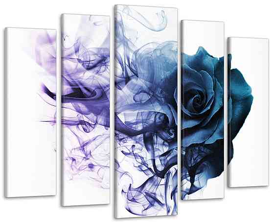 Модульная картина в гостиную / спальню Цветы Дымная роза Art-365_5 ( 80х118см ) 115х170 см Киев