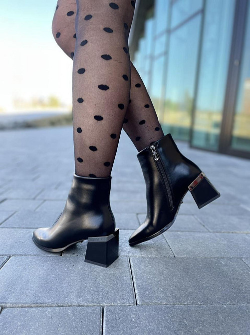 Lino Marano Черевики жіночі Lino Marano чорні еко-шкіра каблук 6см 35р.-37р. (4815) Коломия - фото 6
