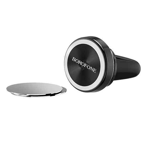 Тримач для мобільного BOROFONE BH6 Platinum metal magnetic in-car holder for air outlet Black Київ
