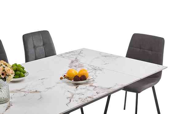 Стіл Магнум 180(+40+40)*90, чорний/нефріт білий Київ