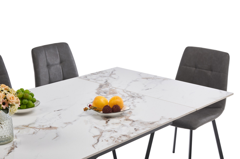 Стіл Магнум 180(+40+40)*90, чорний/нефріт білий Киев - изображение 5