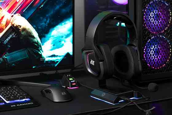 Гарнітура ігрова 2E GAMING HG340, 7.1, USB-A, RGB, 2м, чорний Киев