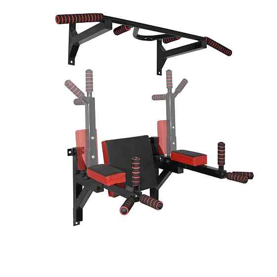 Турник брусья пресс стационарный 3 в 1 KZ-560 Спортивные стенки и турники для дома Черный Киев