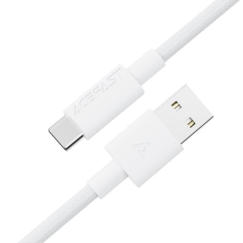 Кабель ACEFAST C18-04 USB-A to USB-C braid charging data cable White Одесса - изображение 1