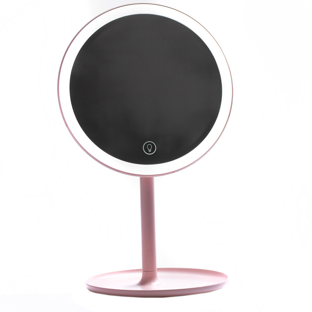 Зеркало для макияжа с подсветкой, розовое Киев - изображение 4