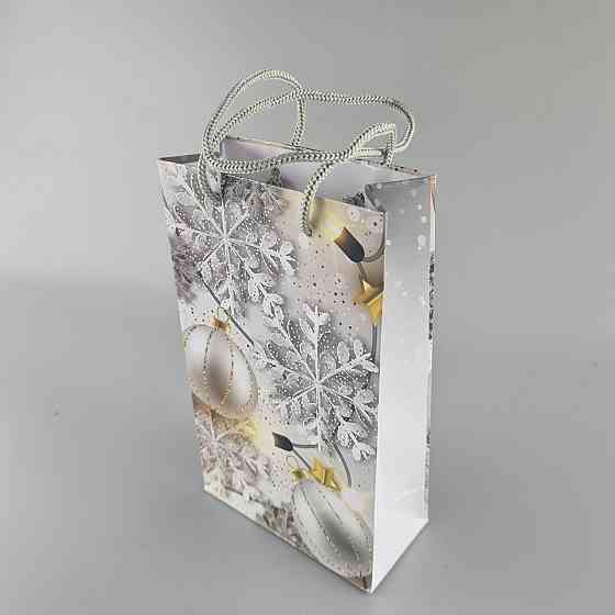 Пакеты новогодние ,бумажные ,подарочные , Малый 11/18/5 -007 (12 шт) Харьков