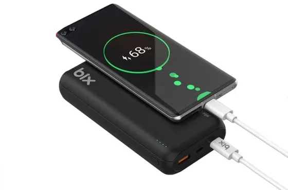 Внешний аккумулятор повербанк power bank Bix PB20-QPD 20000 mAh | 3A, 18W, PD/QC3.0, 1xUSB, Type-C, micro-USB| black Одесса