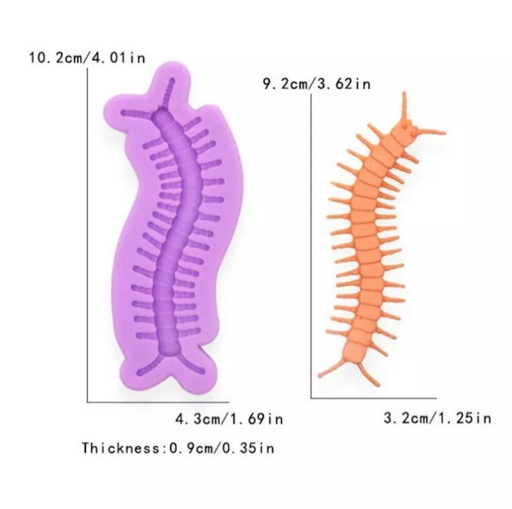 Молд силиконовый Гусеница 102 на 43 мм Киев - изображение 2