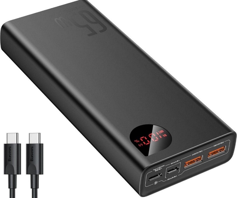 Павербанк Baseus Power Bank 65W 20000mAh черный. Киев - изображение 3