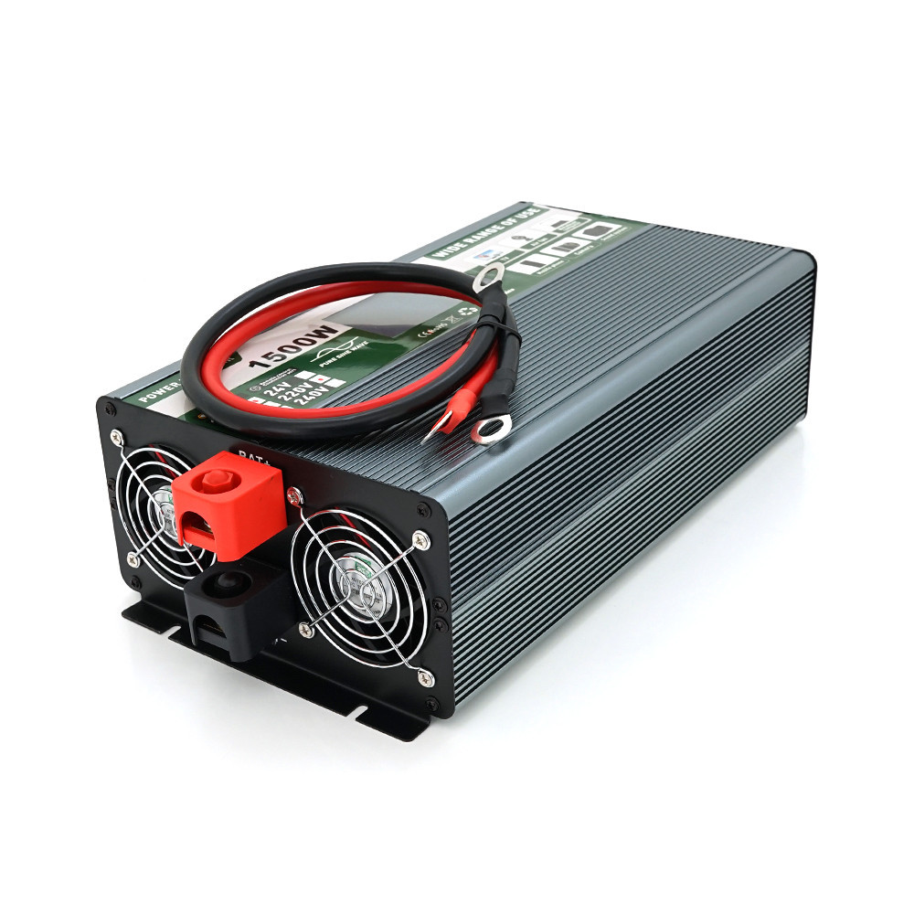 Інвертор напруги Demuda DMDPSW-1500W, 12V/220V, 1500W з правильною синусоїдою, 2 універсальні розетки, 2 USB, Rj 45, клемні дроти, Київ - фото 2