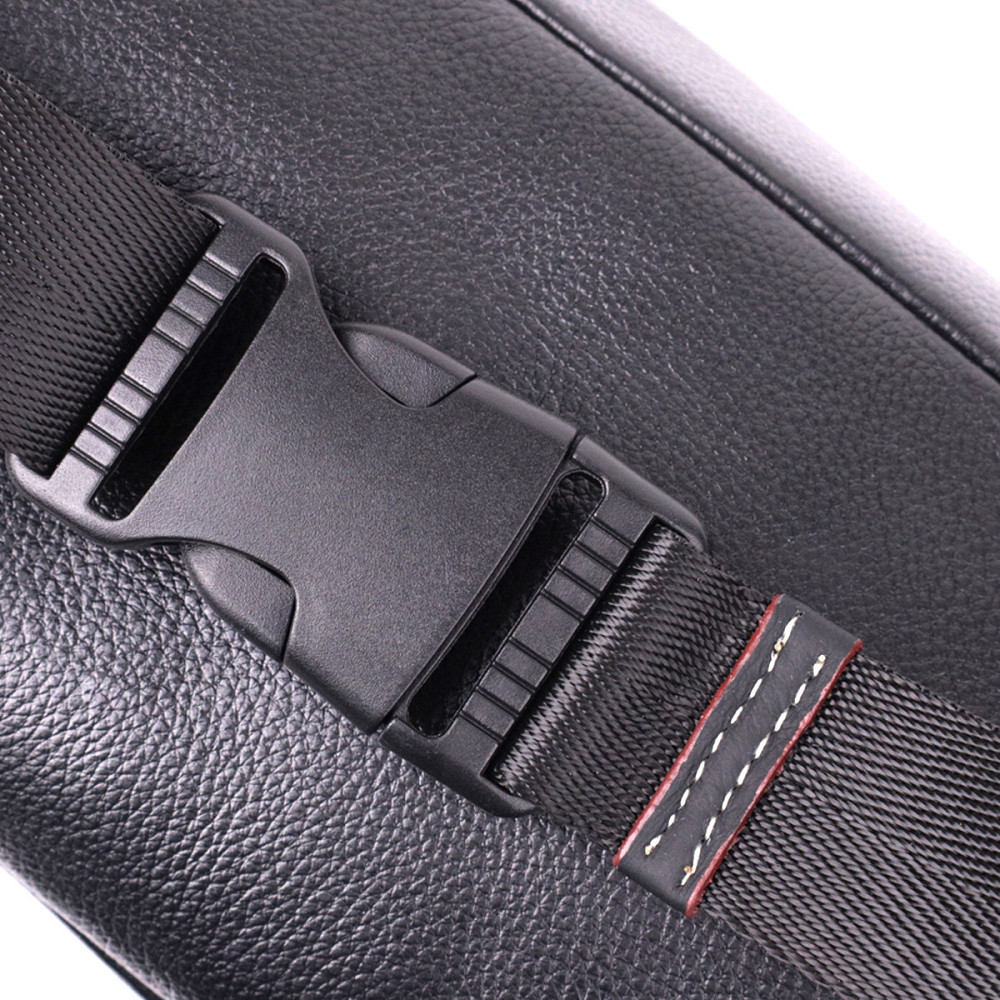 Стильная мужская бананки из мягкой натуральной кожи Vintage sale_15116 Черный Киев - изображение 6