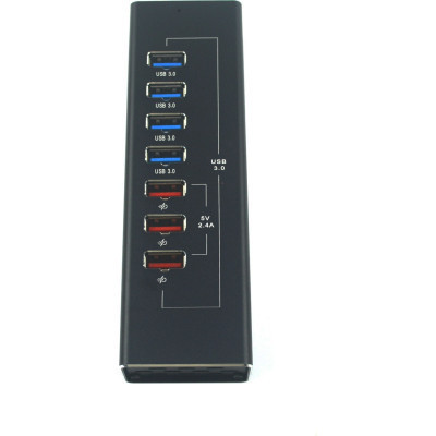 Концентратор ST-Lab 4*USB3.0 data ports + 3*2.4А charge with Power Adaptor metal (DM-UH-P407) Вінниця - фото 4
