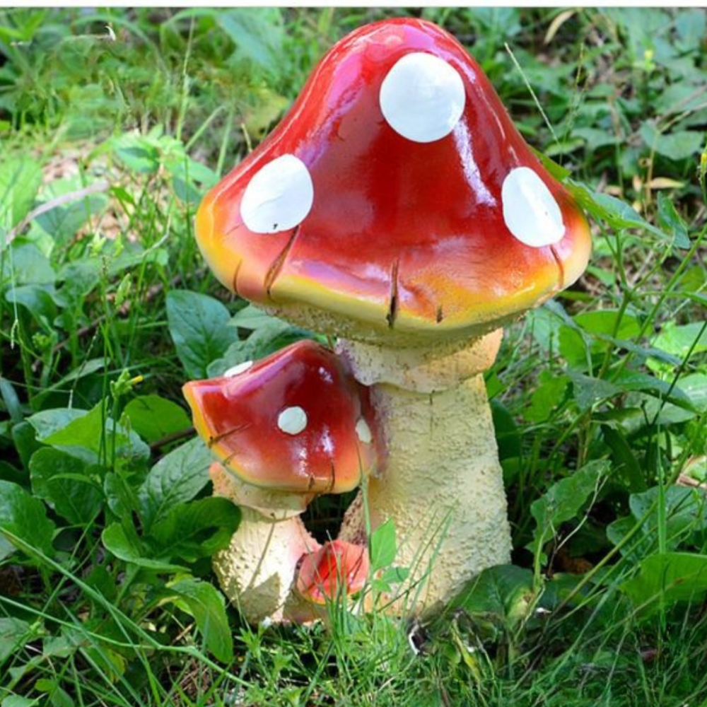 Садова фігура Гриб  Мухомор з полістоуну 23.5 х 14 х 12 см Одеса - фото 1