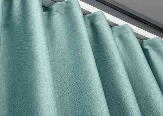 Шторна тканина Шеніл однотонний колір світло-бірюзовий 1697ш Київ