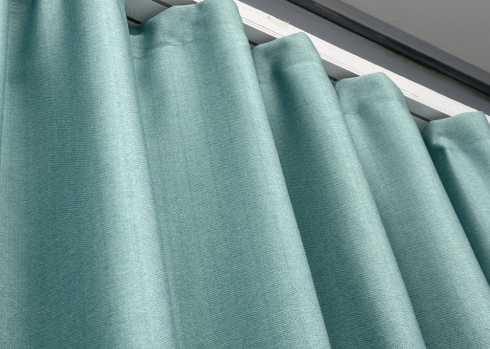 Шторна тканина Шеніл однотонний колір світло-бірюзовий 1697ш Київ - фото 6