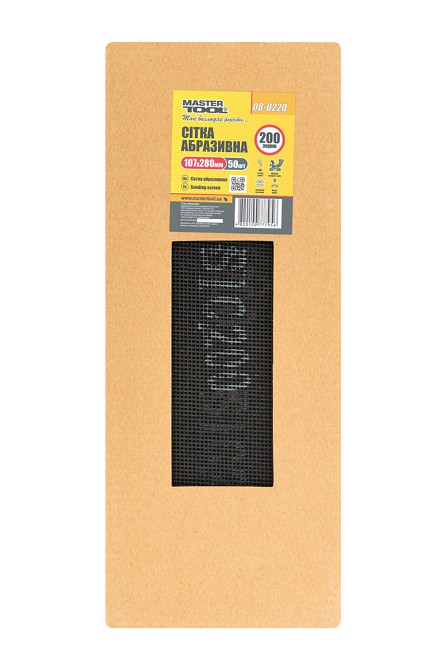 MASTERTOOL Сітка абразивна MASTERTOOL зерно 200 107х280 мм 08-0220 Коломия - фото 6